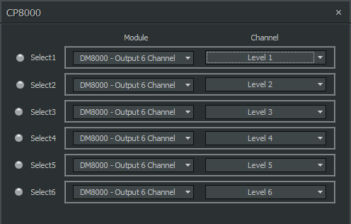 CP8000 Konfigurations-Dialog